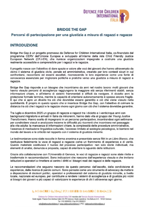 Raccomandazioni Bridge the Gap